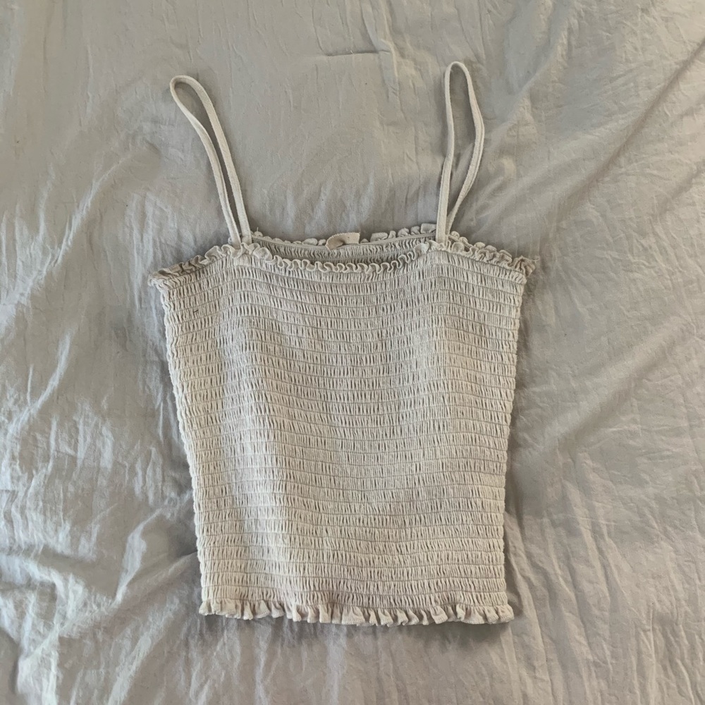 white lettuce cut ribbed tank 🤍